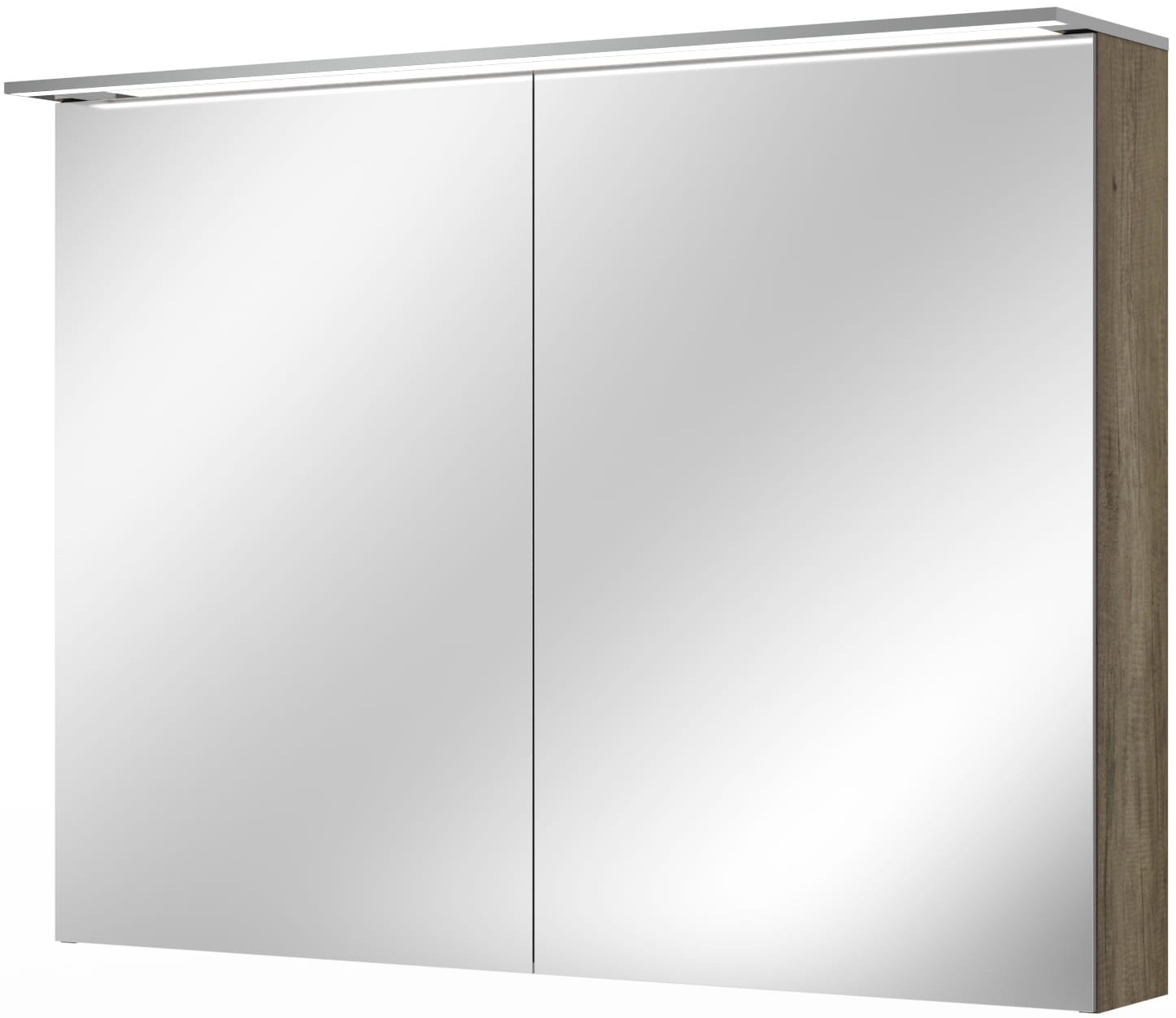 VILLEROY & BOCH VERITY DESIGN 2.0 zrkadlová skrinka 100x76x14,9 cm, osvetlenie, so zväčšovacím zrkadlom, vypínačom a el. zásuvkou, Oak Nebraska