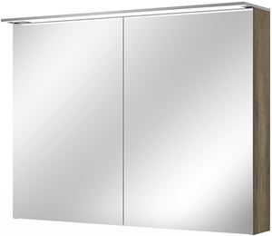VILLEROY & BOCH VERITY DESIGN 2.0 zrkadlová skrinka 100x76x14,9 cm, osvetlenie, so zväčšovacím zrkadlom, vypínačom a el. zásuvkou, Oak Nebraska