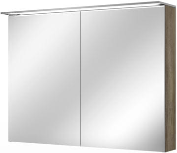 VILLEROY & BOCH VERITY DESIGN 2.0 zrkadlová skrinka 100x76x14,9 cm, osvetlenie, so zväčšovacím zrkadlom, vypínačom a el. zásuvkou, Oak Nebraska