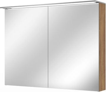 VILLEROY & BOCH VERITY DESIGN 2.0 zrkadlová skrinka 100x76x14,9 cm, osvetlenie, so zväčšovacím zrkadlom, vypínačom a el. zásuvkou, Oak Kansas