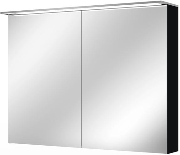 VILLEROY & BOCH VERITY DESIGN 2.0 zrkadlová skrinka 100x76x14,9 cm, osvetlenie, so zväčšovacím zrkadlom, vypínačom a el. zásuvkou, Black Matt A46510VC Obrázek - Hlavní obrázek