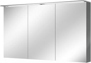 VILLEROY & BOCH VERITY DESIGN 2.0 zrkadlová skrinka 130x76x14,9 cm, osvetlenie, so zväčšovacím zrkadlom, vypínačom a el. zásuvkou, Glossy Grey