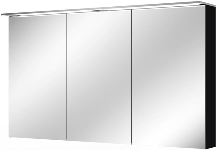 VILLEROY & BOCH VERITY DESIGN 2.0 zrkadlová skrinka 130x76x14,9 cm, osvetlenie, so zväčšovacím zrkadlom, vypínačom a el. zásuvkou, Black Matt A46513VC Obrázek - Hlavní obrázek