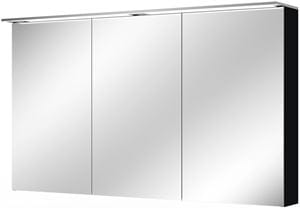 VILLEROY & BOCH VERITY DESIGN 2.0 zrkadlová skrinka 130x76x14,9 cm, osvetlenie, so zväčšovacím zrkadlom, vypínačom a el. zásuvkou, Black Matt