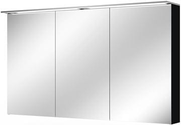 VILLEROY & BOCH VERITY DESIGN 2.0 zrkadlová skrinka 130x76x14,9 cm, osvetlenie, so zväčšovacím zrkadlom, vypínačom a el. zásuvkou, Black Matt