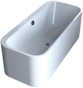 GKI ZERO voľne stojaca vaňa 180x80 cm, pre 2 osoby, akrylát