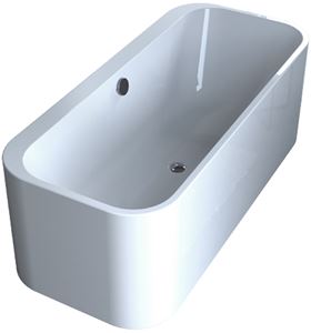 GKI ZERO voľne stojaca vaňa 180x80 cm, pre 2 osoby, s rámom, akrylát