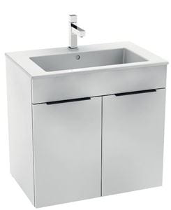 JIKA CUBE skrinka s umývadlom 65x43x62,2 cm, 2 dvierka, biela