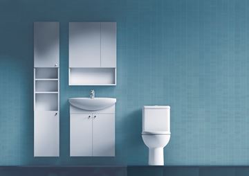 JIKA LYRA PLUS vysoká skrinka 32x25,1x170 cm, 2 dvierka, 2 police, pánty vľavo, biela H4531610383001 Obrázek - fotka