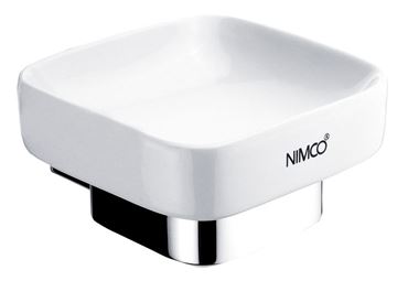 NIMCO KIBO mydlovnička, nástenná, keramika, chróm