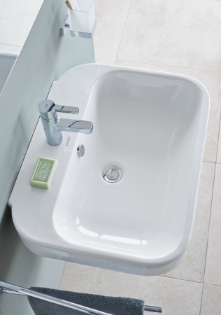 DURAVIT HAPPY D.2 umývadielko 50 cm, s otvorom pre batériu a prepadom 0709500000 Obrázek - fotka