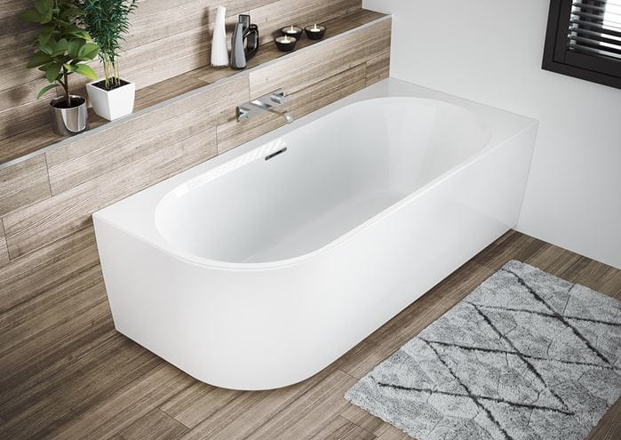 RIHO DESIRE CORNER rohová vaňa 184x84 cm, pre 2 osoby, s nožičkami, napúšťanie prepadom, akrylát B088007005 Obrázek - fotka