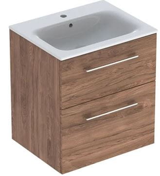 GEBERIT SELNOVA SQUARE skrinka s umývadlom 60x48x65, 2 cm, 2 zásuvky, orech hickory