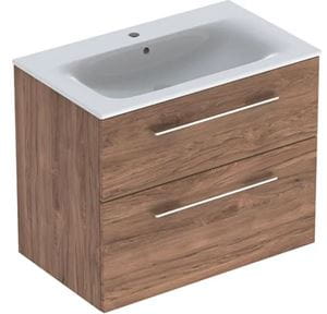 GEBERIT SELNOVA SQUARE skrinka s umývadlom 80x48x65, 2 cm, 2 zásuvky, orech hickory