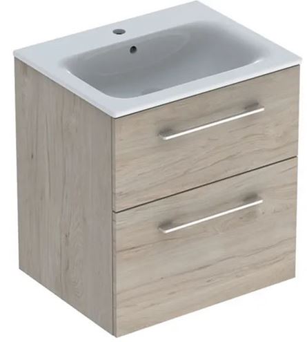 GEBERIT SELNOVA SQUARE skrinka s umývadlom 60x48x65, 2 cm, 2 zásuvky, svetlý orech hickory 501.239.00.1 Obrázek - Hlavní obrázek