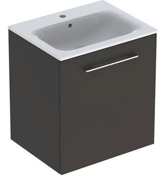 GEBERIT SELNOVA SQUARE skrinka s umývadlom 60x48x65, 2 cm, 1 dvierka, matná lávová
