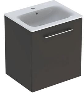 GEBERIT SELNOVA SQUARE skrinka s umývadlom 60x48x65, 2 cm, 1 dvierka, matná lávová