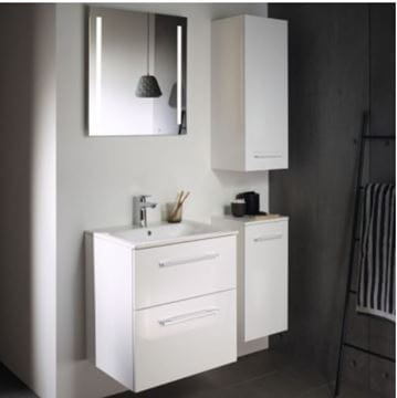 GEBERIT SELNOVA SQUARE nízka skrinka 33x29,7x85 cm, 1 dvierka, lesklá biela 501.276.00.1 Obrázek - fotka
