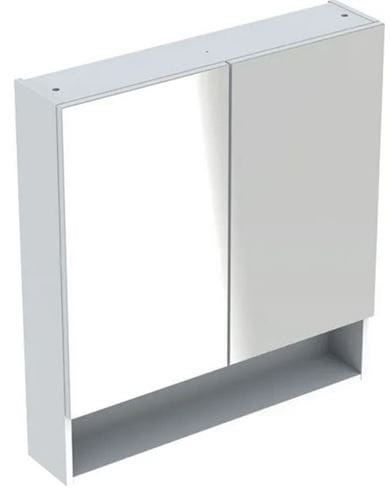 GEBERIT SELNOVA SQUARE zrkadlová skrinka 58,8x85x17,5 cm, drevotrieska, vysoko lesklá biela 501.264.00.1 Obrázek - Hlavní obrázek
