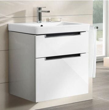 VILLEROY & BOCH SUBWAY 2.0 skrinka pod umývadlo 58,7x45,4x59 cm, 2 zásuvky, Glossy White A90910DH Obrázek - fotka