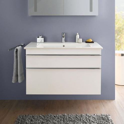 VILLEROY & BOCH VENTICELLO skrinka pod umývadlo 95,3x50,2x59 cm, 2 zásuvky, Glossy White A92601DH Obrázek - fotka