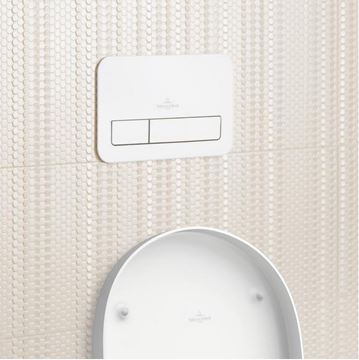 VILLEROY & BOCH VICONNECT 200S ovládacie tlačidlo pre dve splachovania, plast, lesklá biela 92249068 Obrázek - fotka
