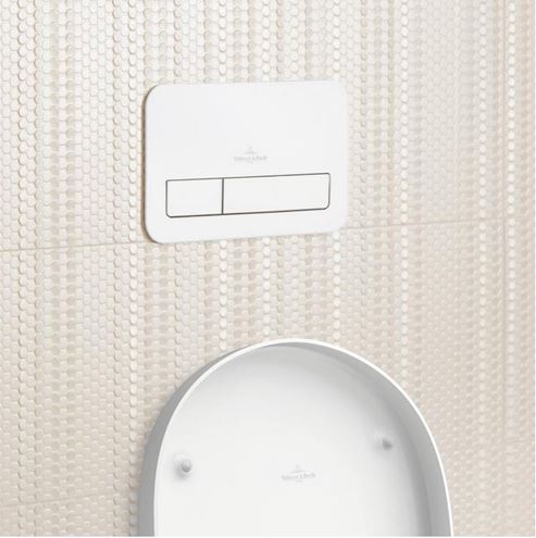 VILLEROY & BOCH VICONNECT 200S ovládacie tlačidlo pre dve splachovania, plast, lesklá biela 92249068 Obrázek - fotka