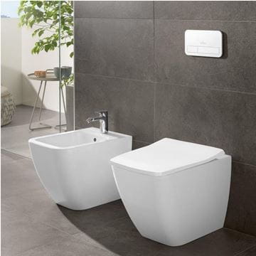 VILLEROY & BOCH VICONNECT 200S ovládacie tlačidlo pre dve splachovania, plast, lesklá biela 92249068 Obrázek - fotka