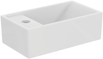 IDEAL STANDARD TEMPO umývadlo 37 cm, s otvorom pre batériu vľavo, bez prepadu