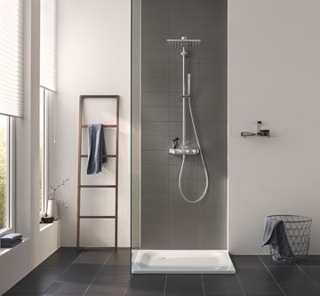 GROHE EUPHORIA SMARTCONTROL SYSTEM 310 CUBE DUO sprchový set s termostatickou batériou, horná sprcha s 2 prúdmi, ručná sprcha, tyč, hadica, chróm 26508000 Obrázek - fotka
