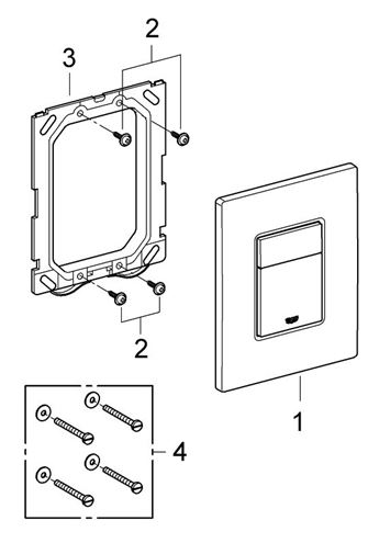 GROHE SKATE COSMOPOLITAN ovládacie tlačidlo pre dve splachovania, s povrchom proti odtlačkom prstov, plast, titanium 38732BR0 Obrázek - fotka