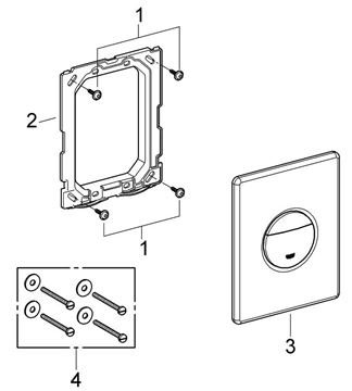 GROHE NOVA COSMOPOLITAN ovládacie tlačidlo pre dve splachovania, plast, alpská biela 38765SH0 Obrázek - fotka