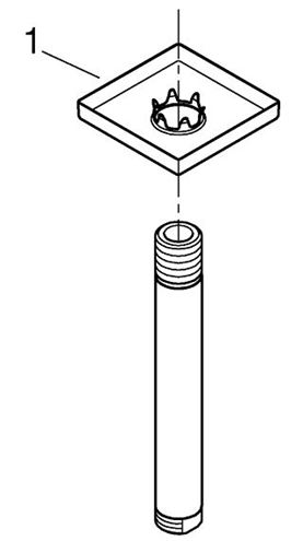 GROHE RAINSHOWER sprchové rameno 142 mm, stropné, chróm 27485000 Obrázek - fotka