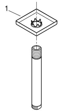 GROHE RAINSHOWER sprchové rameno 142 mm, stropné, chróm 27485000 Obrázek - fotka