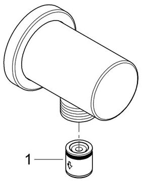 GROHE RAINSHOWER nástenné kolienko, mesačná biela/chróm 27057LS0 Obrázek - fotka
