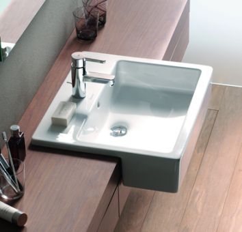 DURAVIT VERO umývadlo 55 cm, s otvorom pre batériu a prepadom 0314550000 Obrázek - fotka