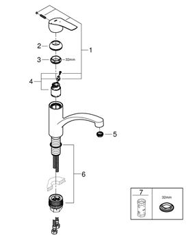 GROHE EUROSMART drezová batéria, chróm 30260003 Obrázek - fotka