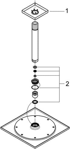 GROHE RAINSHOWER F-SERIES 10" set 254x254mm, s hlavovou sprchou, stropný, chróm 26071000 Obrázek - fotka