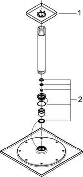 GROHE RAINSHOWER F-SERIES 10" set 254x254mm, s hlavovou sprchou, stropný, chróm 26071000 Obrázek - fotka
