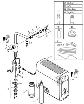 GROHE BLUE HOME drezová elektronická batéria, s filtračným a chladiacim zariadením, Bluetooth, napájanie zo siete, chróm 31454001 Obrázek - fotka