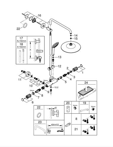 GROHE EUPHORIA SYSTEM 260 sprchový set s termostatickou batériou, horná sprcha, ručná sprcha s 3 prúdmi, tyč, hadica, chróm 27615002 Obrázek - fotka