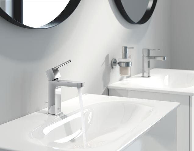GROHE PLUS umývadlová stojanková batéria, s odtokovou súpravou, studený štart, chróm 23870003 Obrázek - fotka