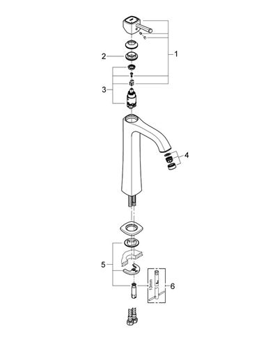 GROHE GRANDERA umývadlová stojanková batéria, chróm 23313000 Obrázek - fotka