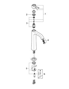 GROHE GRANDERA umývadlová stojanková batéria, chróm 23313000 Obrázek - fotka