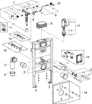 GROHE RAPID SL montážny prvok pre WC 82 cm, so splachovacou nádržkou 38526000 Obrázek - fotka