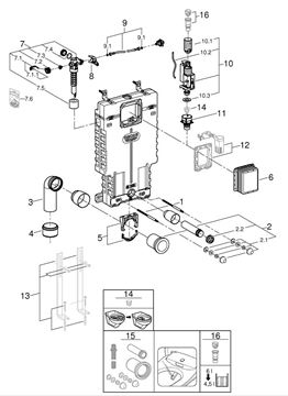 GROHE UNISET montážny prvok pre WC, so splachovacou nádržkou 38643001 Obrázek - fotka