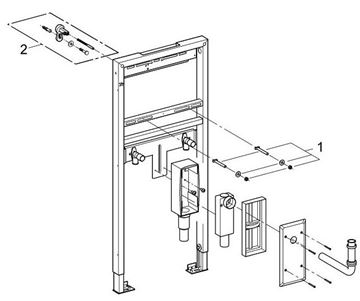 GROHE RAPID SL montážny rám pre umývadlo a batériu 113 cm, so sifónom 38625001 Obrázek - fotka