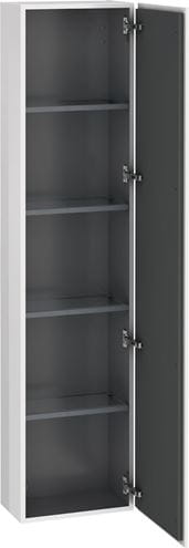 DURAVIT L-CUBE vysoká skrinka 40x24,3x176 cm, 1 dvierka, pánty vpravo, Push-open, lesklá biela LC1170R2222 Obrázek - fotka