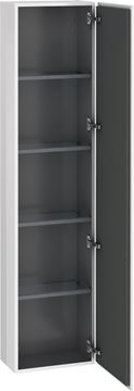 DURAVIT L-CUBE vysoká skrinka 40x24,3x176 cm, 1 dvierka, pánty vpravo, Push-open, lesklá biela LC1170R2222 Obrázek - fotka