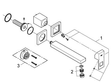 GROHE EUROCUBE umývadlová podomietková batéria, chróm 23447000 Obrázek - fotka